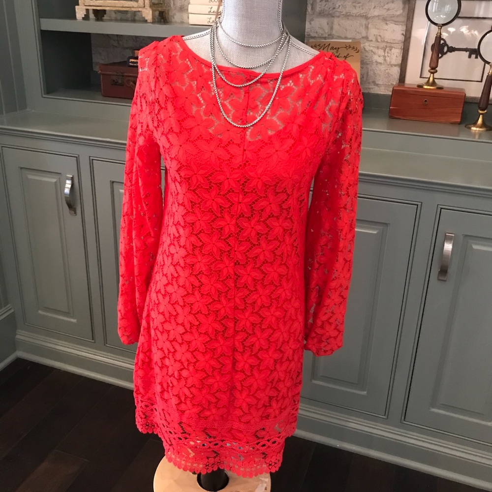 Laundry red lace dress size 6